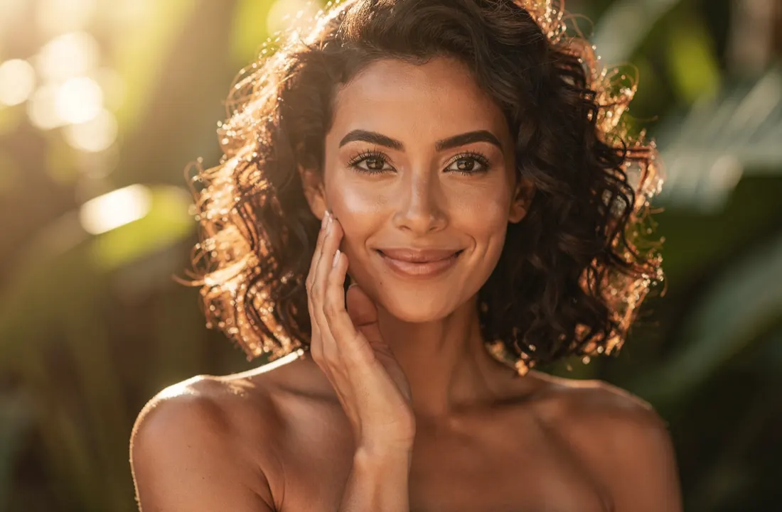 Sol y Vida patient — warm natural light portrait